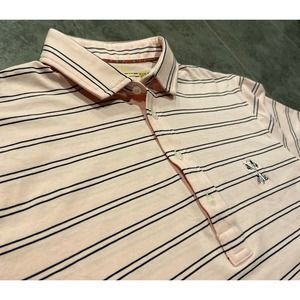 EUC Mens Polo Ralph Lauren Classic Fit Performance Polo Shirt Small Pink Stripes